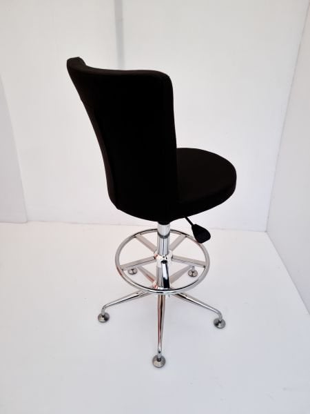 Royal Siyah Kumaş Yüksek Boy Bar Sandalyesi