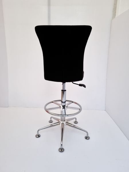 Royal Siyah Kumaş Yüksek Boy Bar Sandalyesi