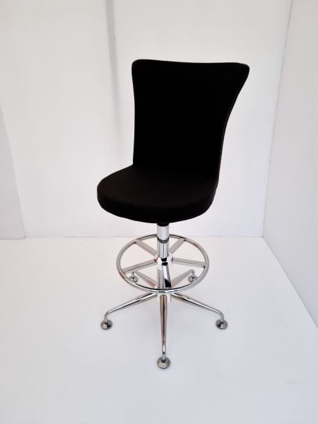 Royal Siyah Kumaş Yüksek Boy Bar Sandalyesi