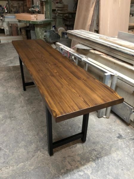 Doğal Göknar Ağacı Kütük Masa 50x180