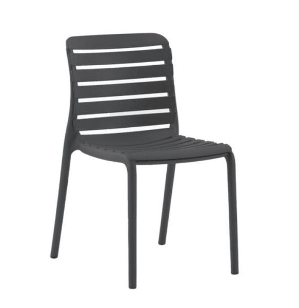 Dora Antrasit Plastik Bahçe Sandalyesi | Dayanıklı Dış Mekan