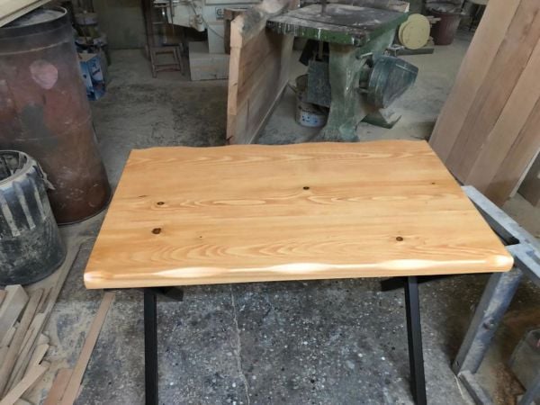 Doğal Kütük Naturel Kayın Mutfak Masası 65x110