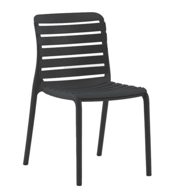 Dora Siyah Plastik Bahçe Sandalyesi | Dayanıklı Dış Mekan