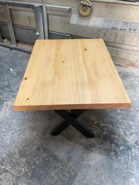 Doğal Naturel Kayın Kütük Orta Sehpa 60x100