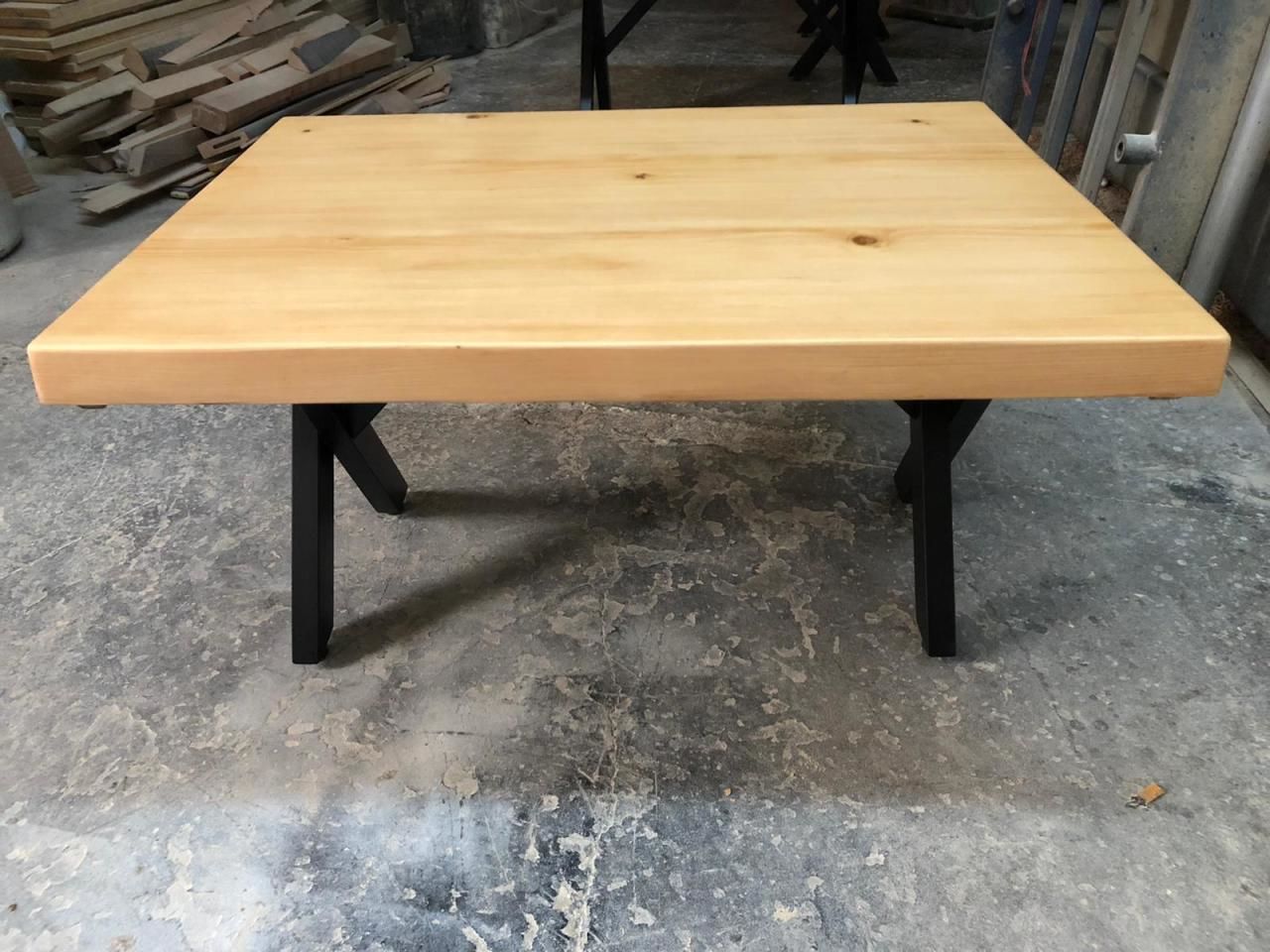 Doğal Naturel Kayın Kütük Orta Sehpa 60x100