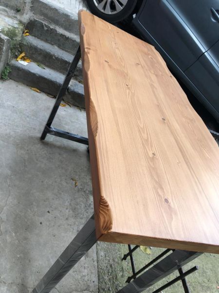 60x150 Doğal Ağaç Kütük Bar Masası