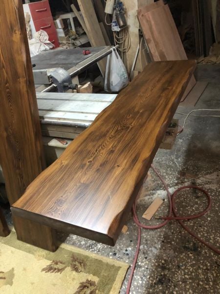 ÖZEL LİNK 120X23.CM  GÖKNAR AĞACI KOYU CEVİZ TEMSİLİ FOTO