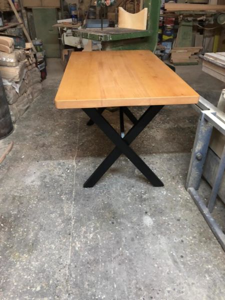 70x120 Gürgen Ağacı Naturel Kayın Kütük Cafe Masası