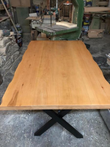 85x150 Gürgen Ağacı Naturel Kayın Kütük Salon Masası