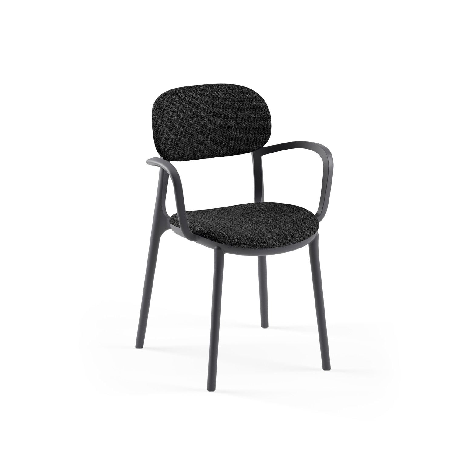 Antrasit Plastik Mutfak Sandalyesi Kumaş Modern Şık