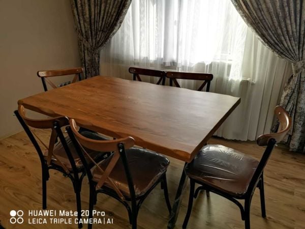 Doğal Kütük Masa Tonet Sandalye Takımı
