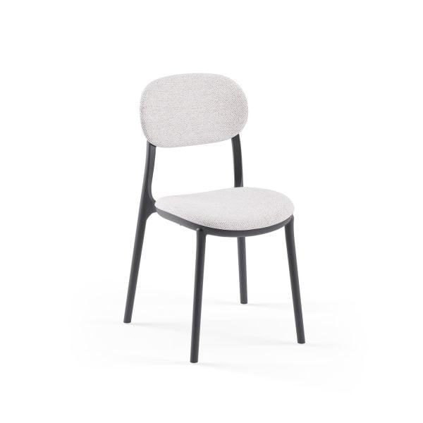 Antrasit Krem Kumaş Modern Mutfak Sandalyesi