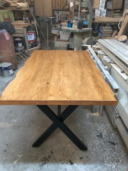 Açık Ceviz Kütük Restaurant Masası 75x140