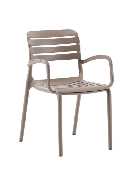 Flora Kum Beji Kollu Plastik Bahçe Sandalyesi | Dış Mekan