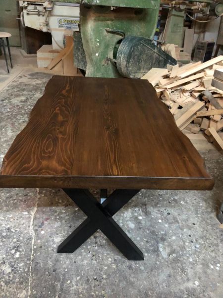 Göknar Ağacı Ceviz Kütük Orta Sehpa 110x70.cm