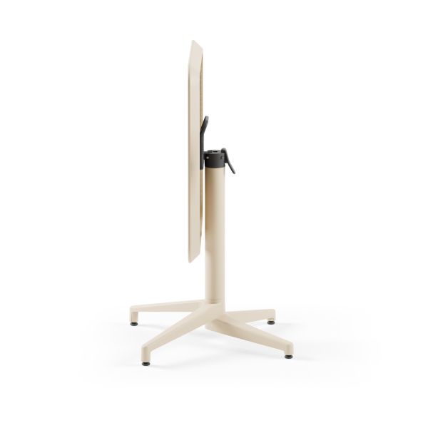 Bej Paslanmaz Katlanabilir Bahçe Masası 70x70 cm