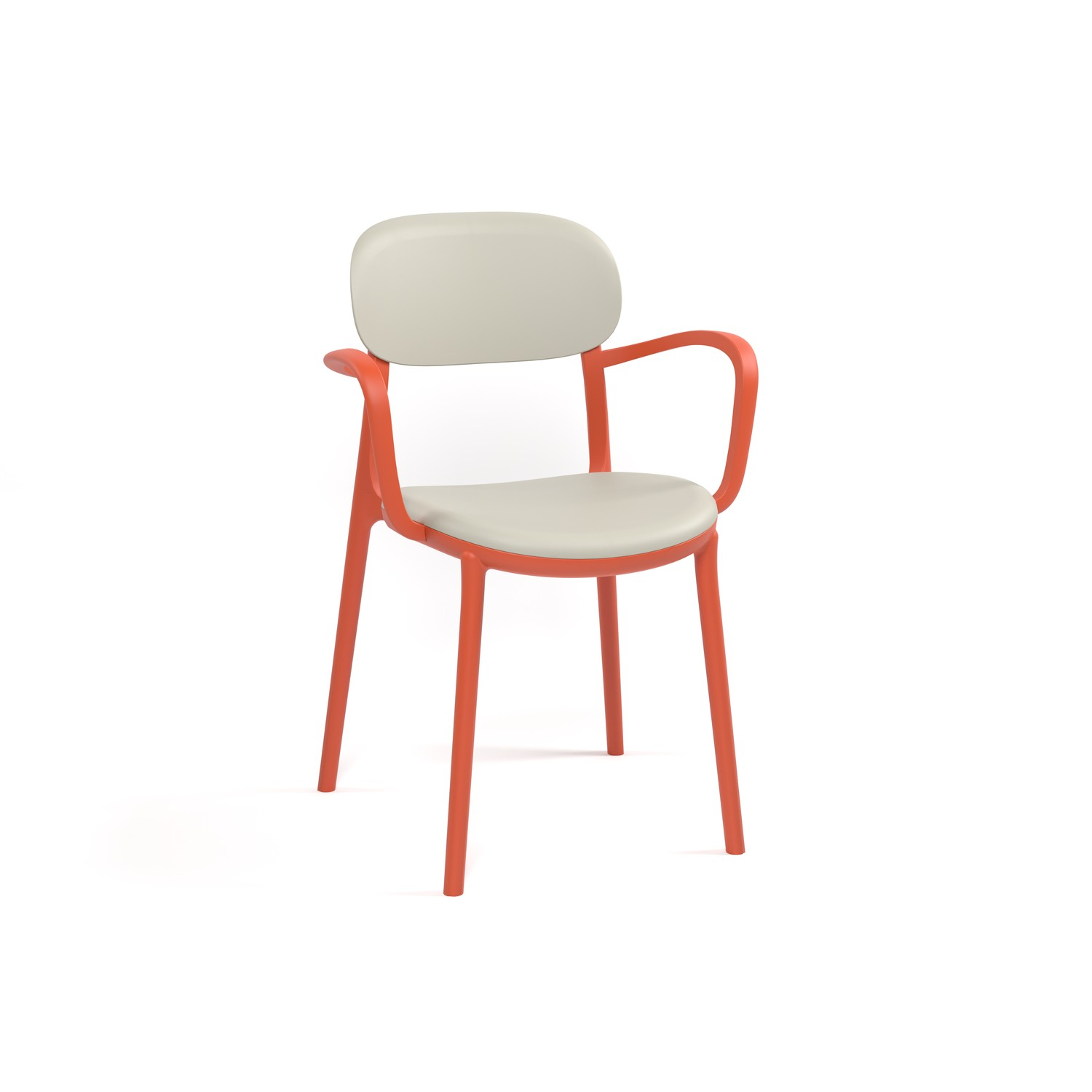 Turuncu-Bej Kollu İç Dış Mekan Bahçe Sandalyesi