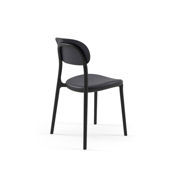 Siyah Antrasit Bahçe Masa Sandalye Takımı – 4 Sandalye + 120x77 Compact Masa | Dış Mekan İçin Şık ve Dayanıklı Takım