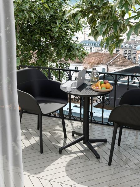 2 Kişilik Dış Mekan Bahçe Balkon Mutfak Cafe Polipropilen Plastik Masa sandalye Takımı