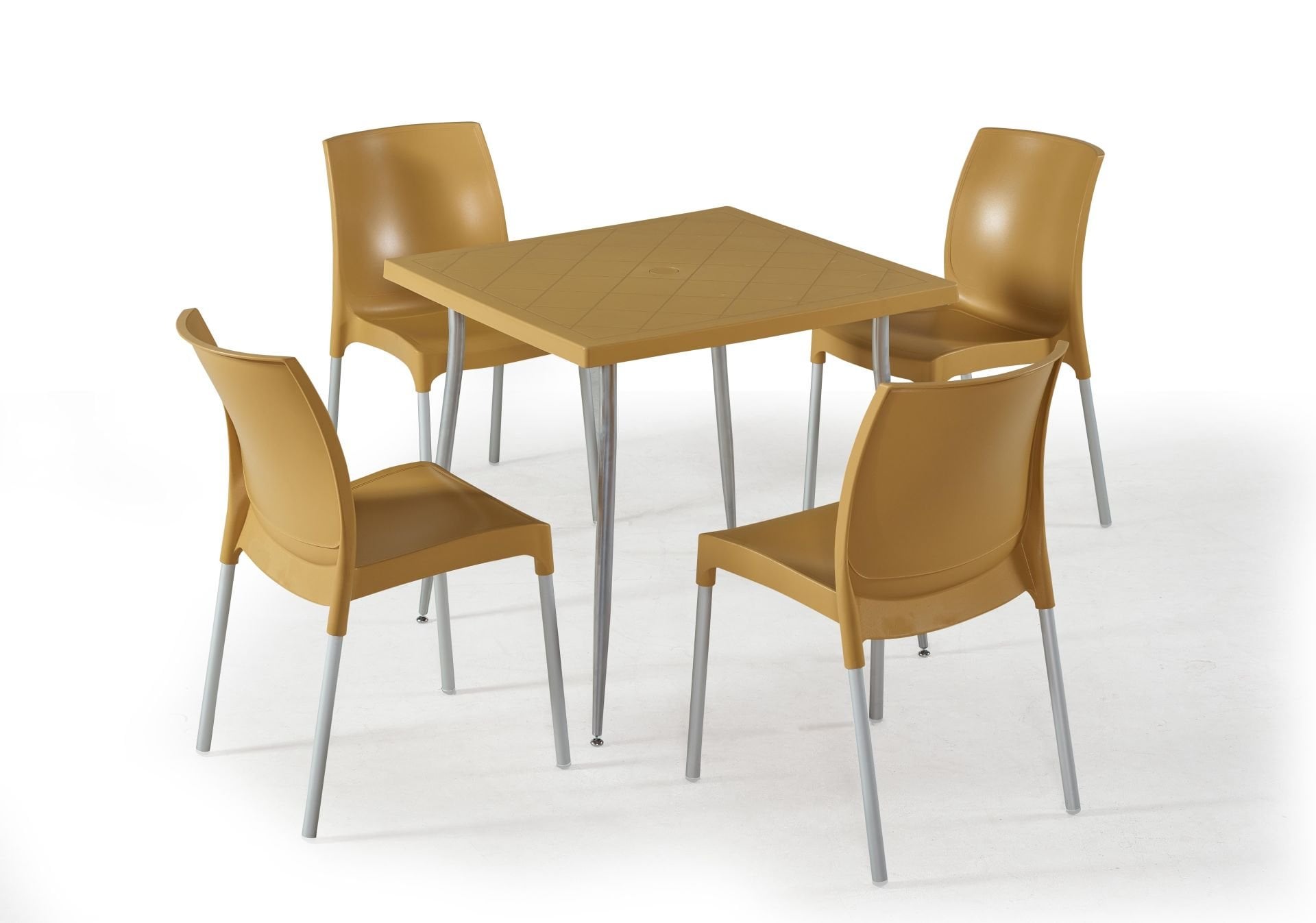 Hardal 4 Kişilik Bahçe Masa Sandalye Takımı 80x80