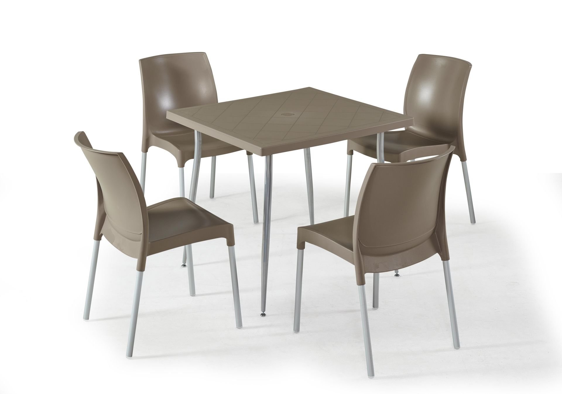 Kum Beji 4 Kişilik Bahçe Masa Sandalye Takımı 80x80