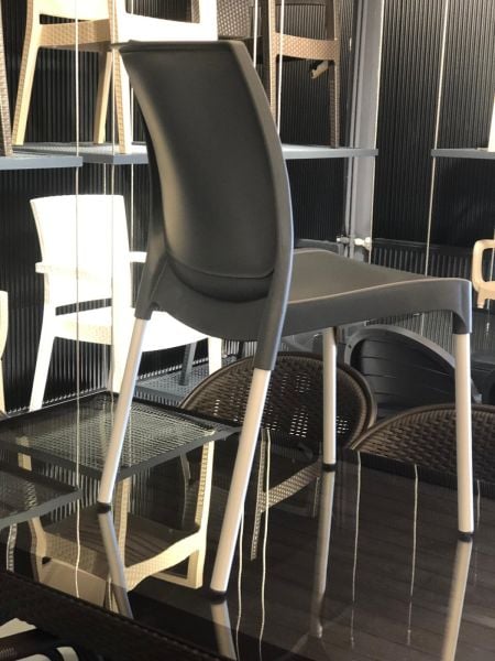 Siyah 4 Kişilik Bahçe Masa Sandalye Takımı 80x80