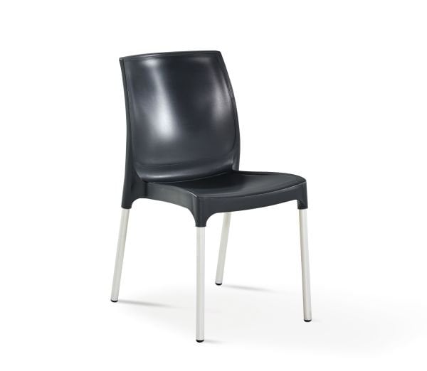 Siyah 4 Kişilik Bahçe Masa Sandalye Takımı 80x80