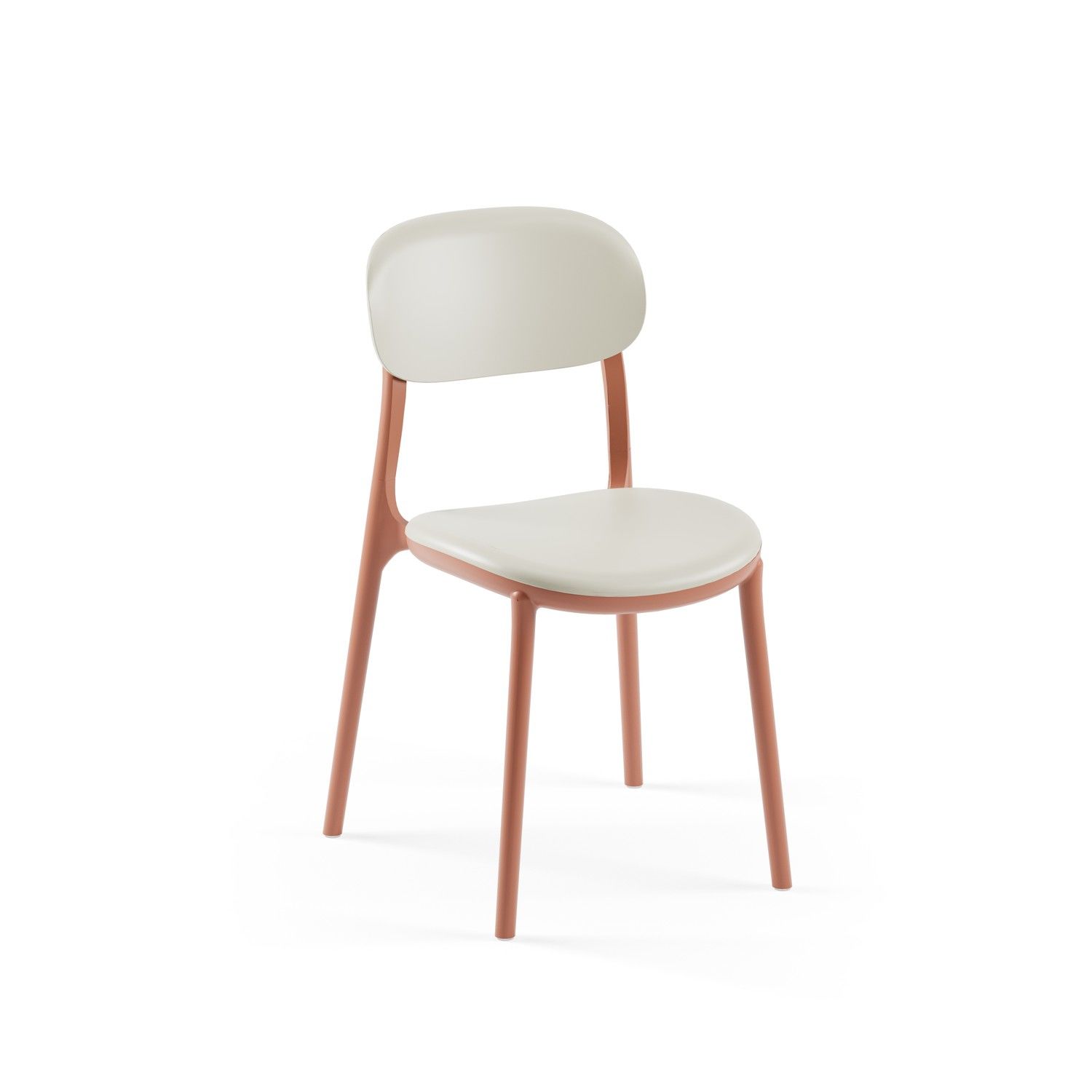 Terrakota-Bej İç Dış Mekan Bahçe Mutfak Sandalyesi