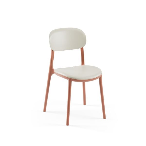 Terrakota-Bej İç Dış Mekan Bahçe Mutfak Sandalyesi