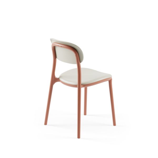 Terrakota-Bej İç Dış Mekan Bahçe Mutfak Sandalyesi