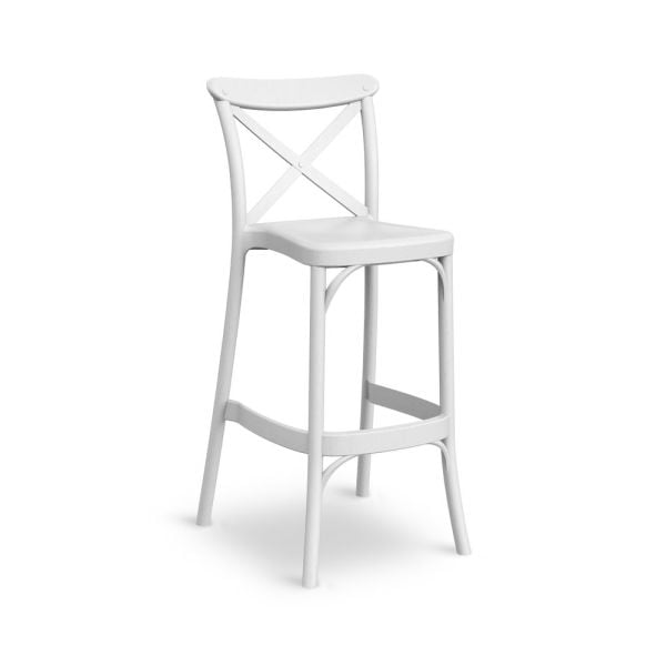 İKON DIŞ MEKAN BEYAZ BAR SANDALYE-75.CM