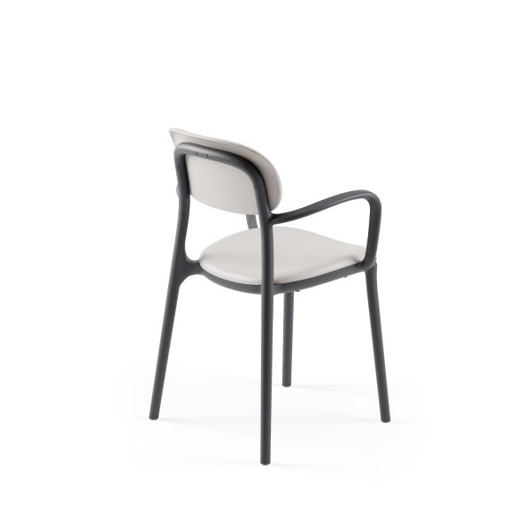 Antrasit-Açık Gri Kollu İç Dış Mekan Bahçe Sandalyesi