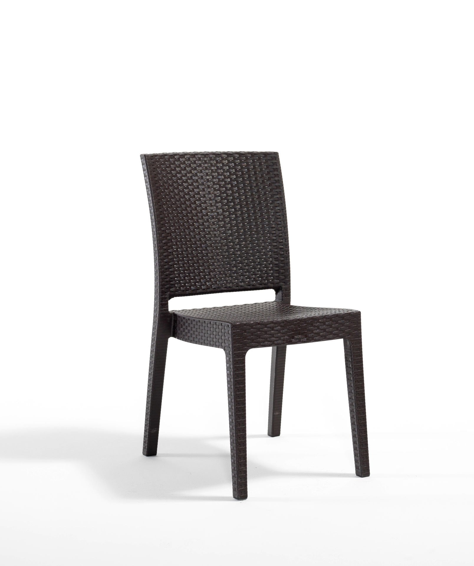 Lunica Kahverengi Rattan Desenli Plastik Bahçe Sandalyesi