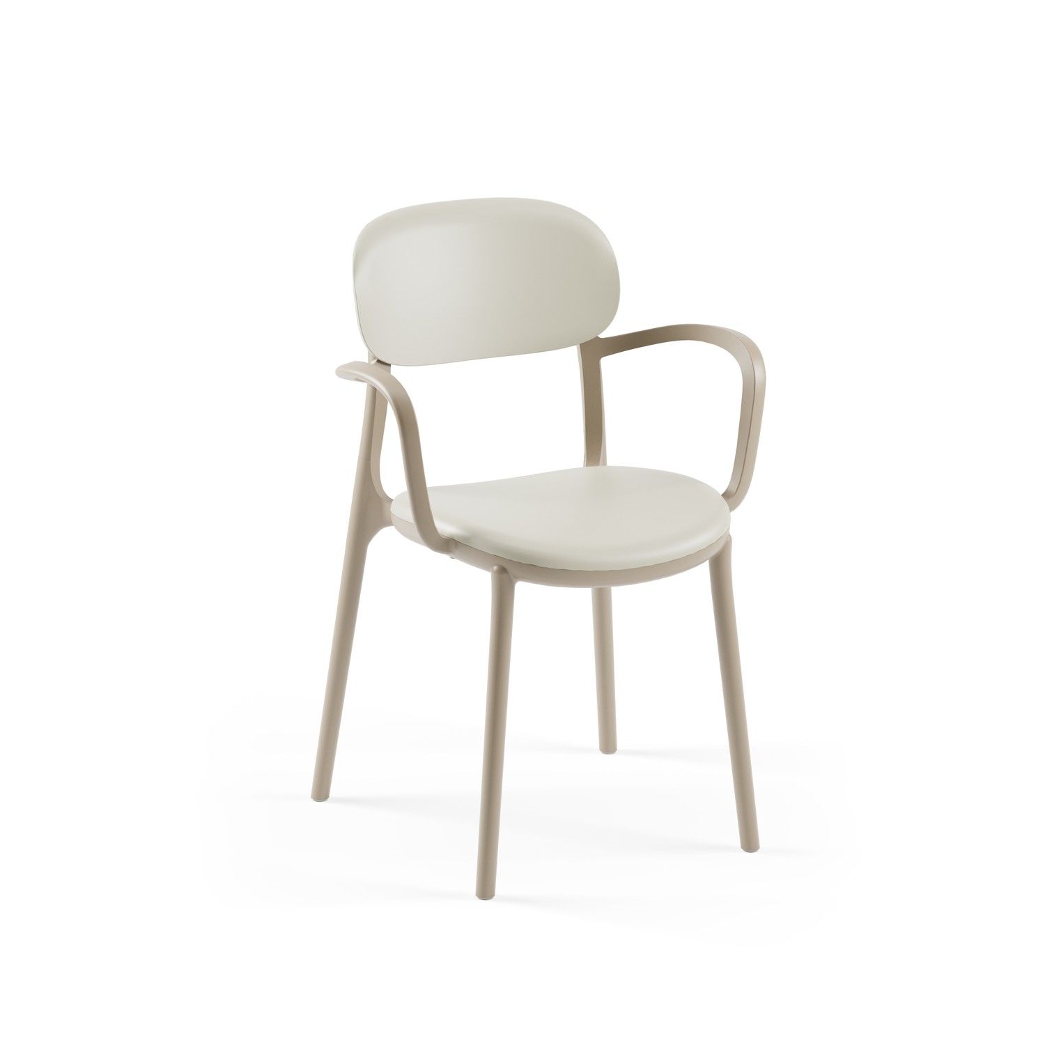 Kum Beji Bej Kollu Dış Mekan Bahçe Sandalyesi