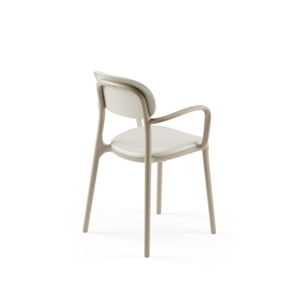 Kum Beji Bej Kollu Dış Mekan Bahçe Sandalyesi