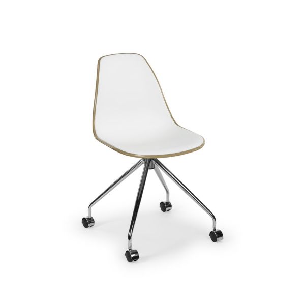 Modern Ve Konforlu: Çift Renkli Bej-Beyaz Ofis Çalışma Sandalyeleri