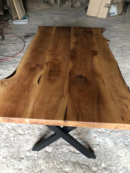 Naturel Doğal Kenar Ceviz Ağacı Kütük Yemek Masası Ölçüsü 85x160.cm