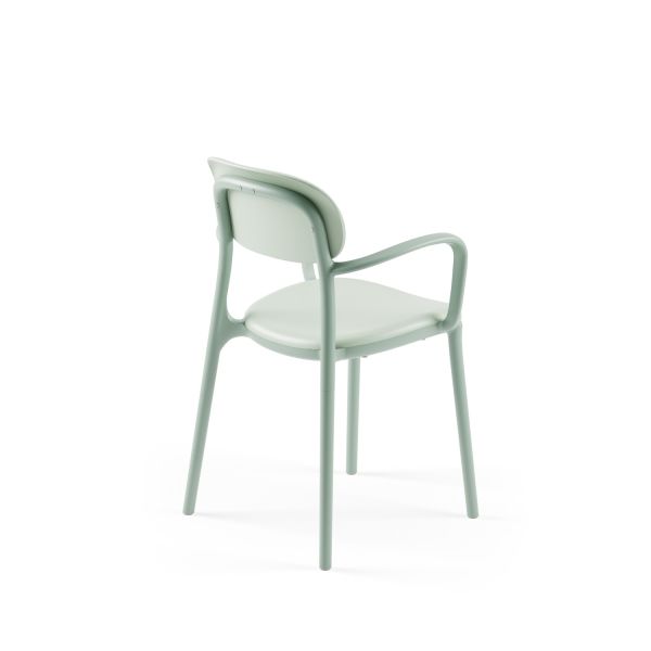 Nil Yeşili Kollu Outdoor Tarzı İç Ve Dış Mekan Sandalyesi