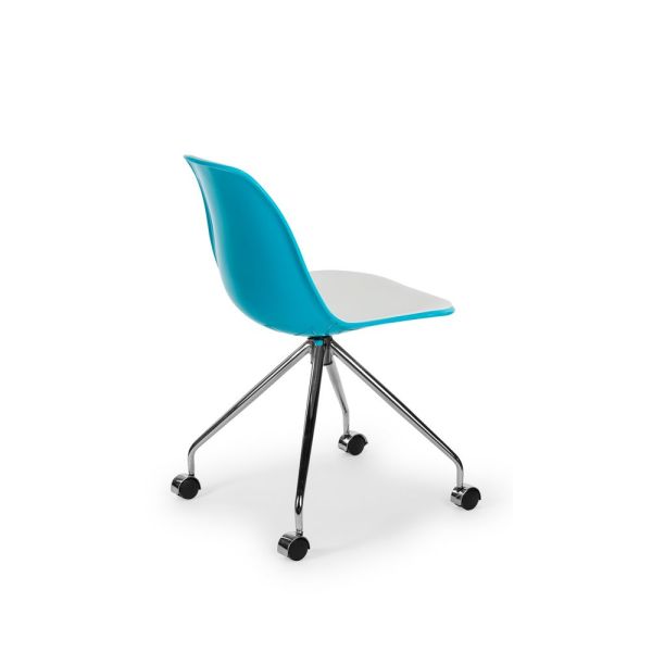 Çift Renkli Turkuaz Mavi Ve Beyaz Çocuk/ Genç Odası Çalışma Sandalyesi