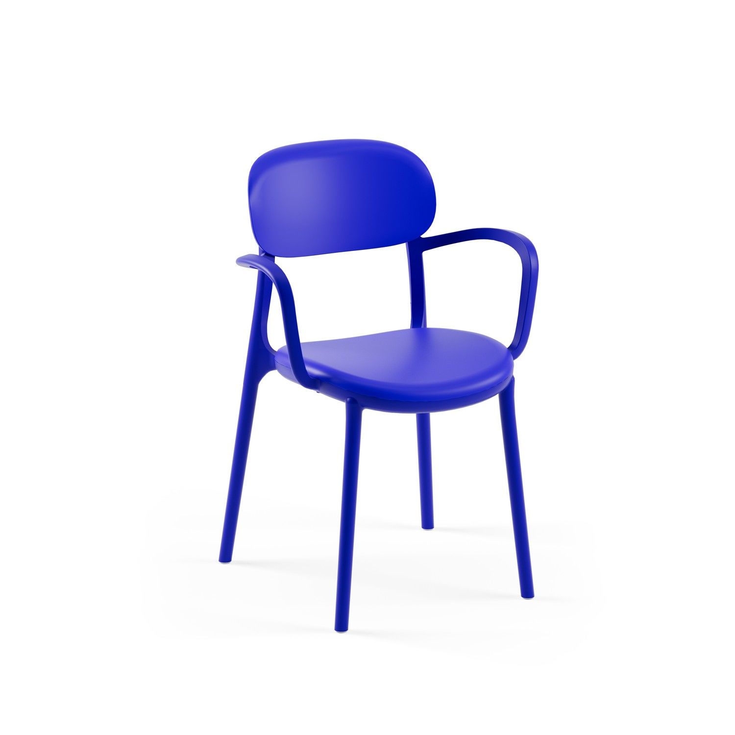 Piknik Mavi Kollu Plastik Outdoor Bahçe Ve Cafe Sandalyesi