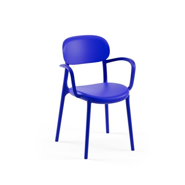 Piknik Mavi Kollu Plastik Outdoor Bahçe Ve Cafe Sandalyesi