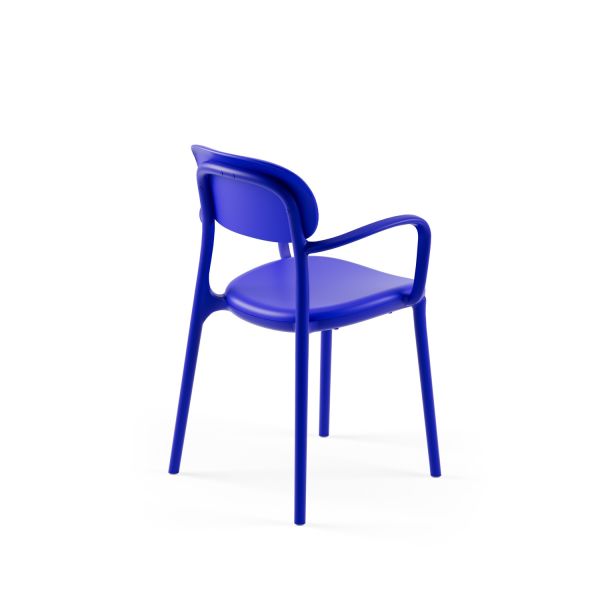 Piknik Mavi Kollu Plastik Outdoor Bahçe Ve Cafe Sandalyesi