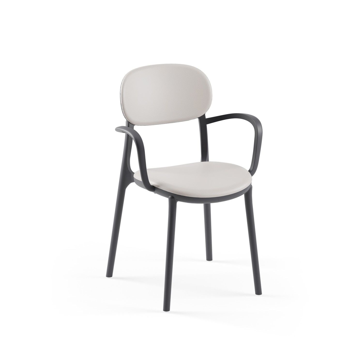 Antrasit Açık Gri Kollu Bahçe Ve Mutfak Sandalyesi