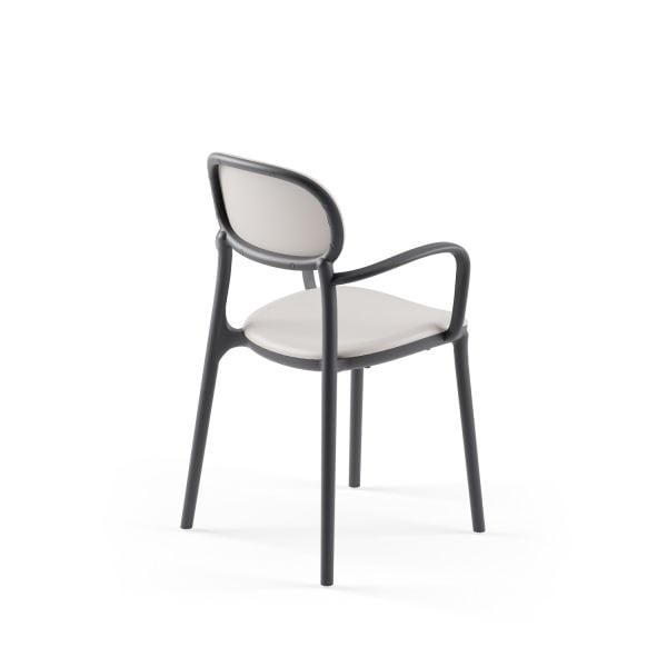 Antrasit Açık Gri Kollu Bahçe Ve Mutfak Sandalyesi