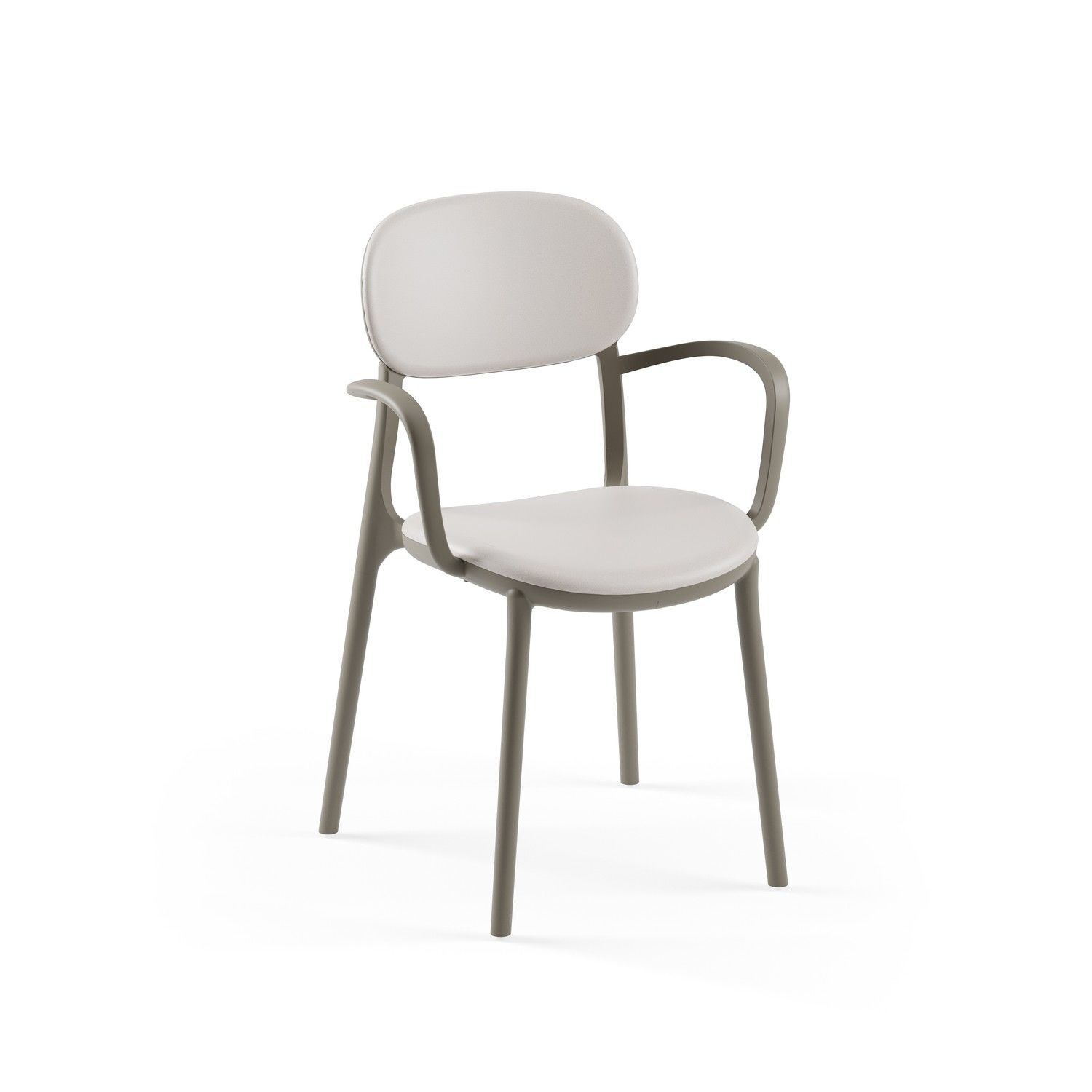 Vizon Açık Gri Kollu Bahçe Restaurant Sandalyesi