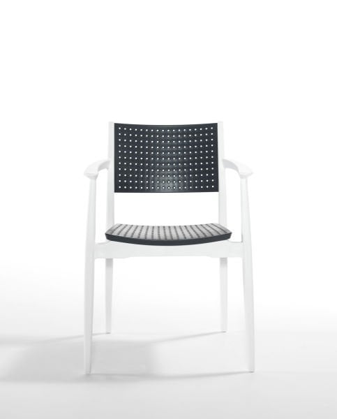 Beyaz Antrasit 6 Kişilik Dış Mekan Bahçe Masa Sandalye Takım