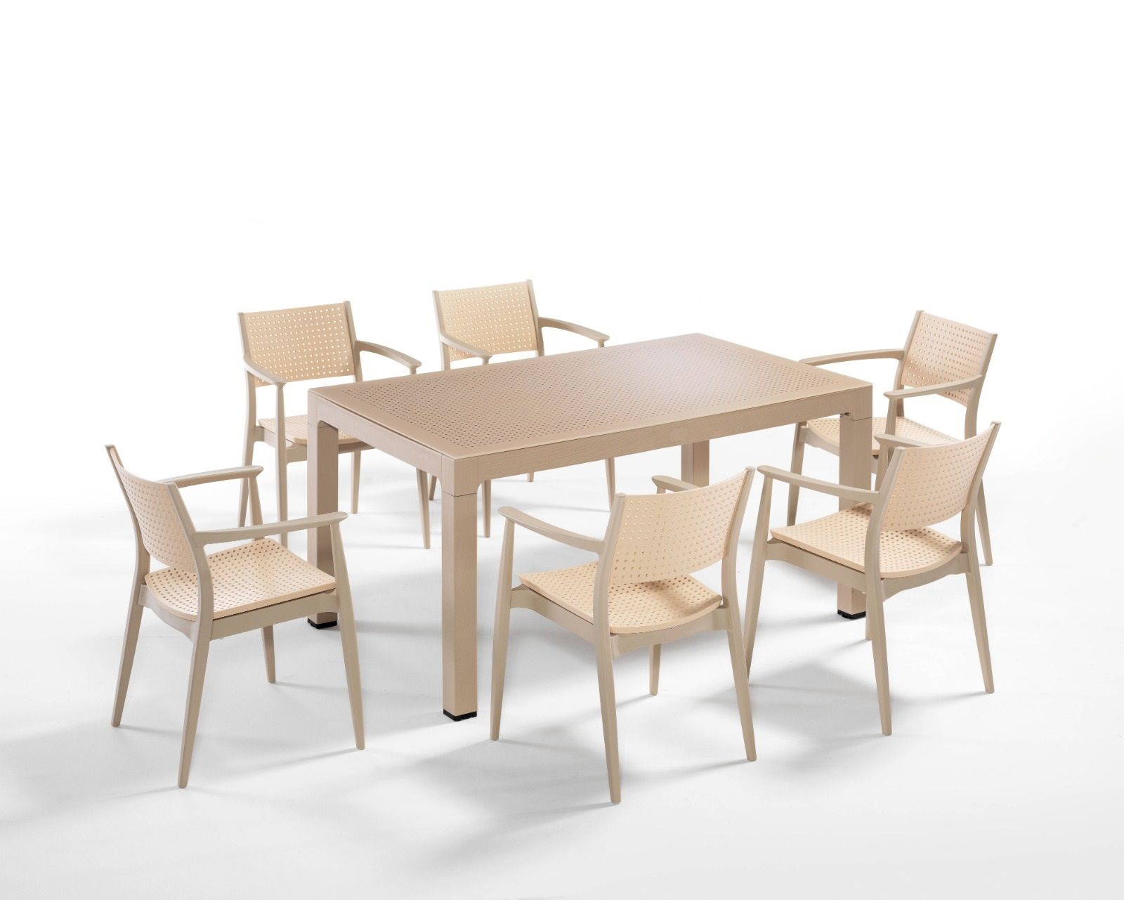 Cappucino Fil Dişi 6 Kişilik 90x150 Dış Mekan Bahçe Seti