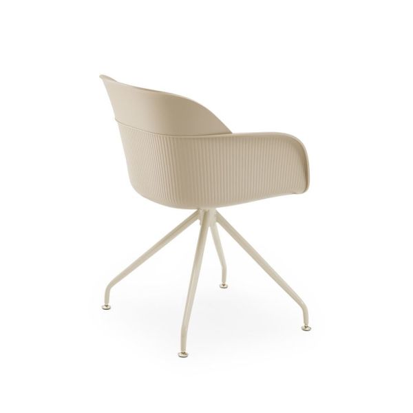Bej Metal Plastik Modern Toplantı Sandalyesi