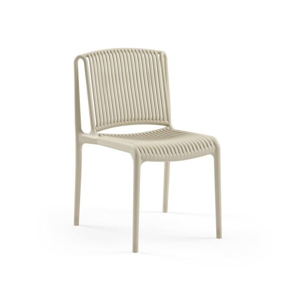 Bej Dış Mekan 6 Kişilik Compact Masa Sandalye Takımı