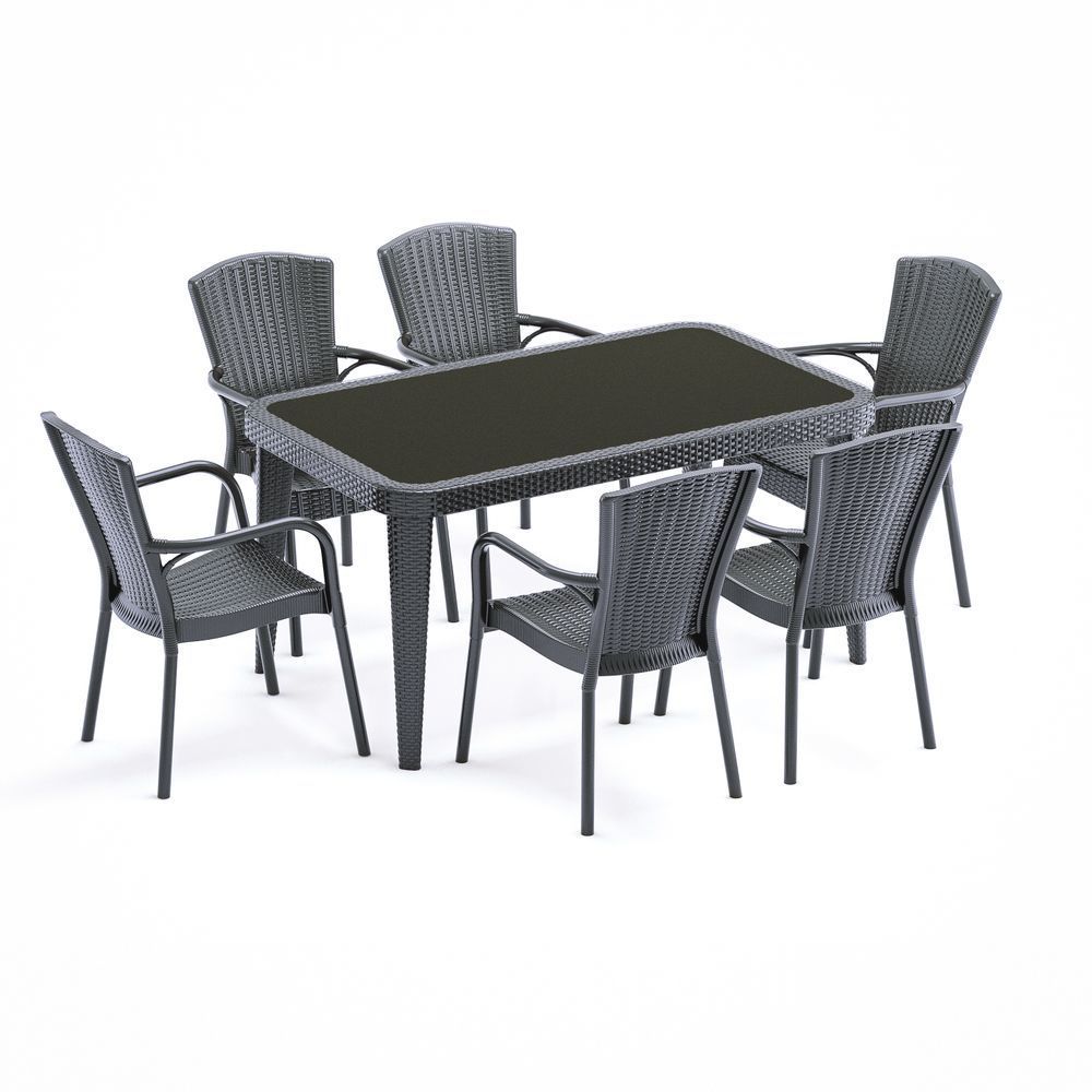 Antrasit Dış Mekan Masa Sandalye Takımı Restorant Ev Cafe Otel Bahçe Masa Sandalye Takımları